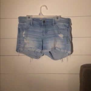 Hollister distressed jeans shorts